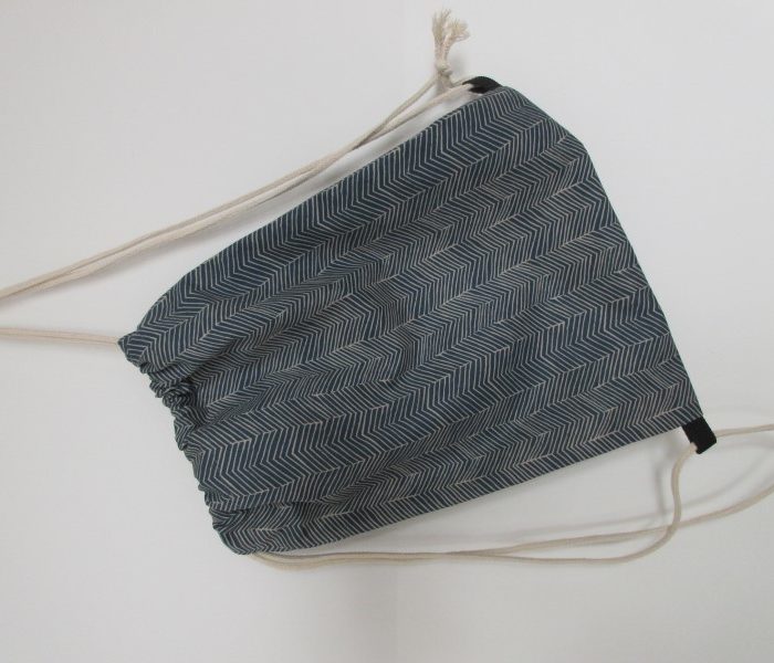 Rucksack blau gestreift